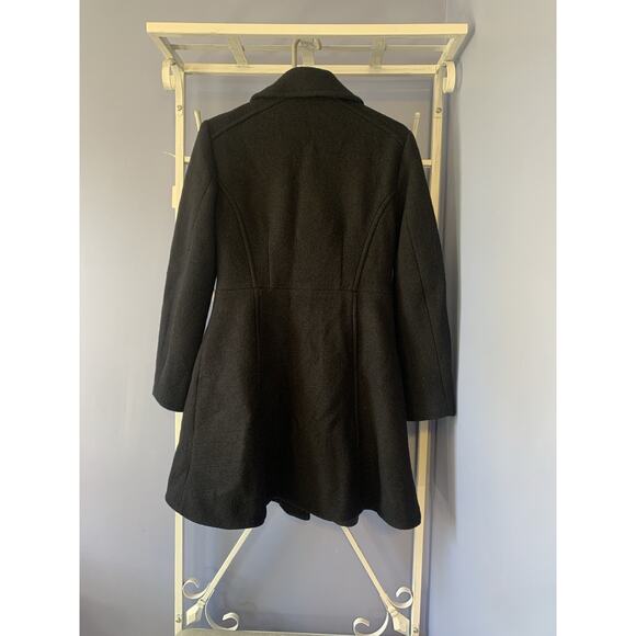 Nanette Lepore Women's Flare and Toggle Wool Coat black 100% virgem Wool 6 - Picture 7 of 10